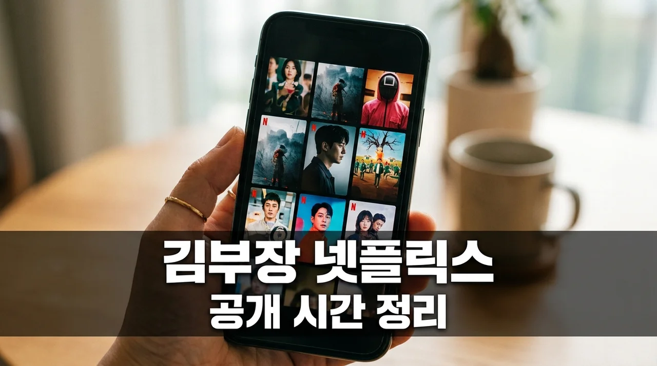 김부장 넷플릭스 몇시 공개일까? 5분 일찍 시청하는 꿀팁..