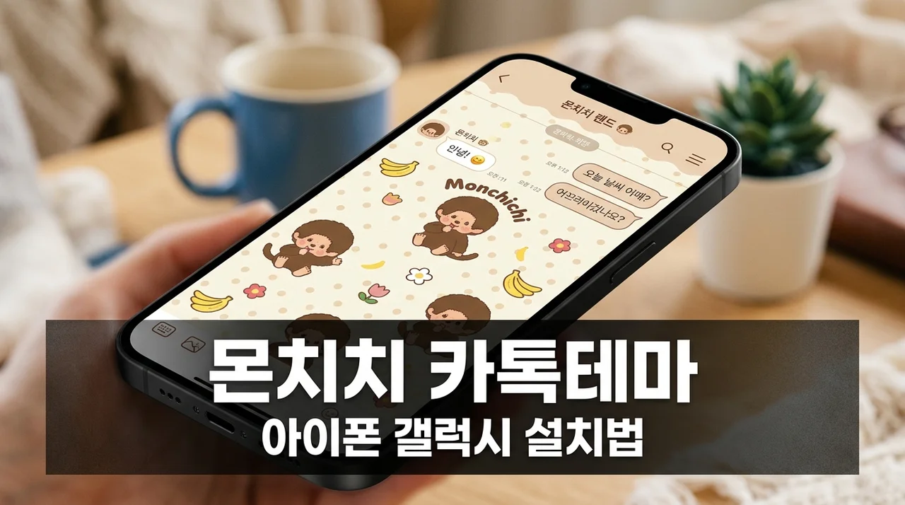 어머나! 몬치치 카톡테마 적용하고 놀란 사연.. 아이폰 갤럭시 설치법 총정리