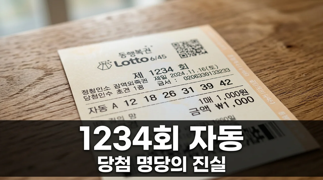 1234회 자동 로또 산 직장인.. 당첨 결과 보고 놀란 이유?