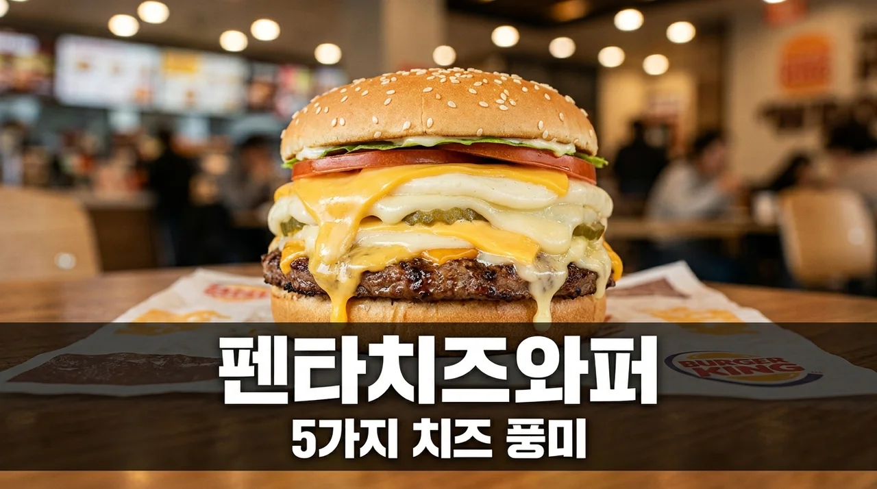펜타치즈와퍼 버거킹 신메뉴 5가지 치즈 풍미와 콰트로 차이점 총정리