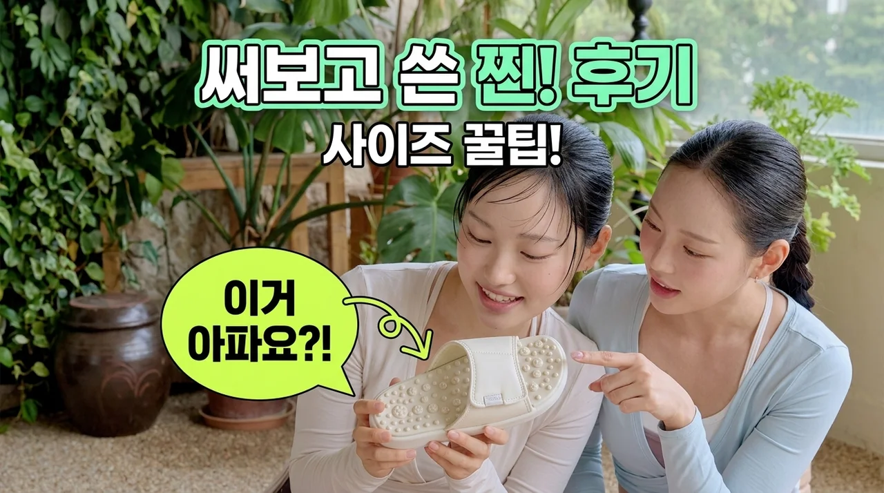 밸롭 마무링 플랫 지압슬리퍼 솔직후기 사이즈 꿀팁