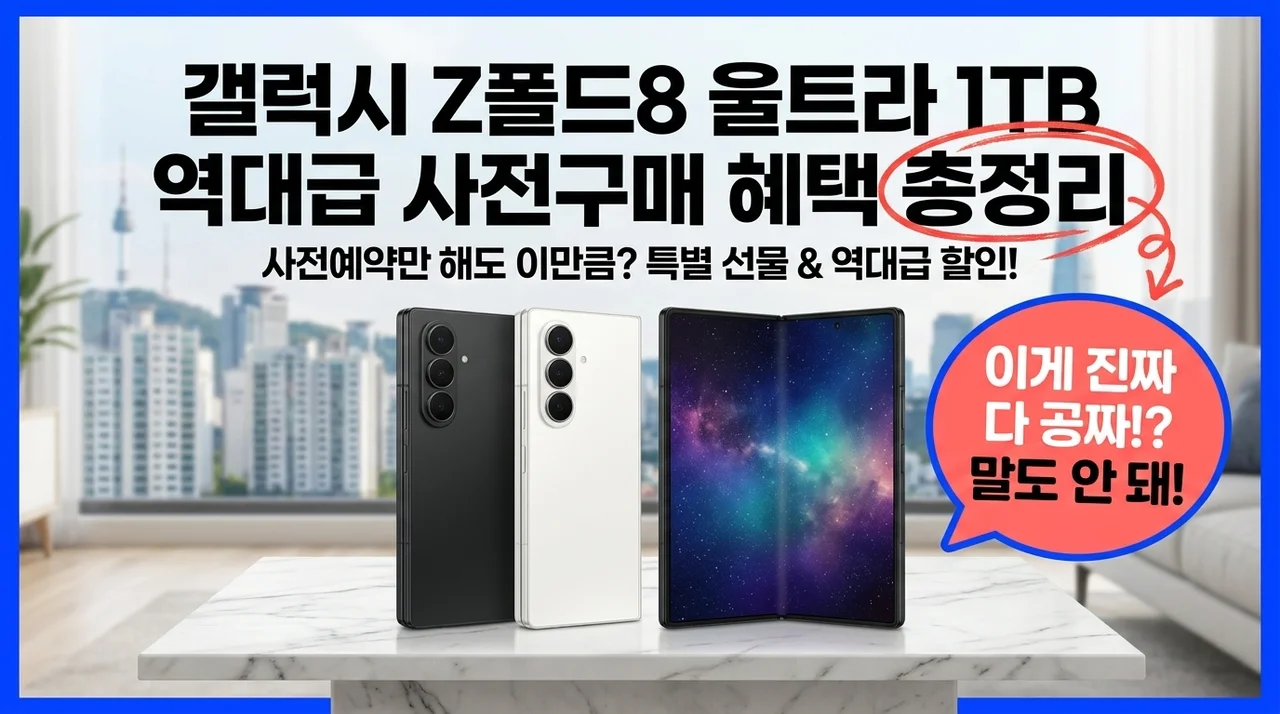 갤럭시 Z폴드8 울트라 1TB 역대급 사전구매 혜택 총정리