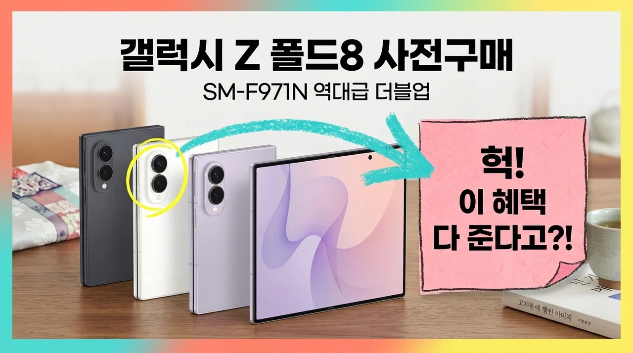 갤럭시 Z 폴드8 SM-F971N 사전구매 더블업 역대급 혜택 총정리