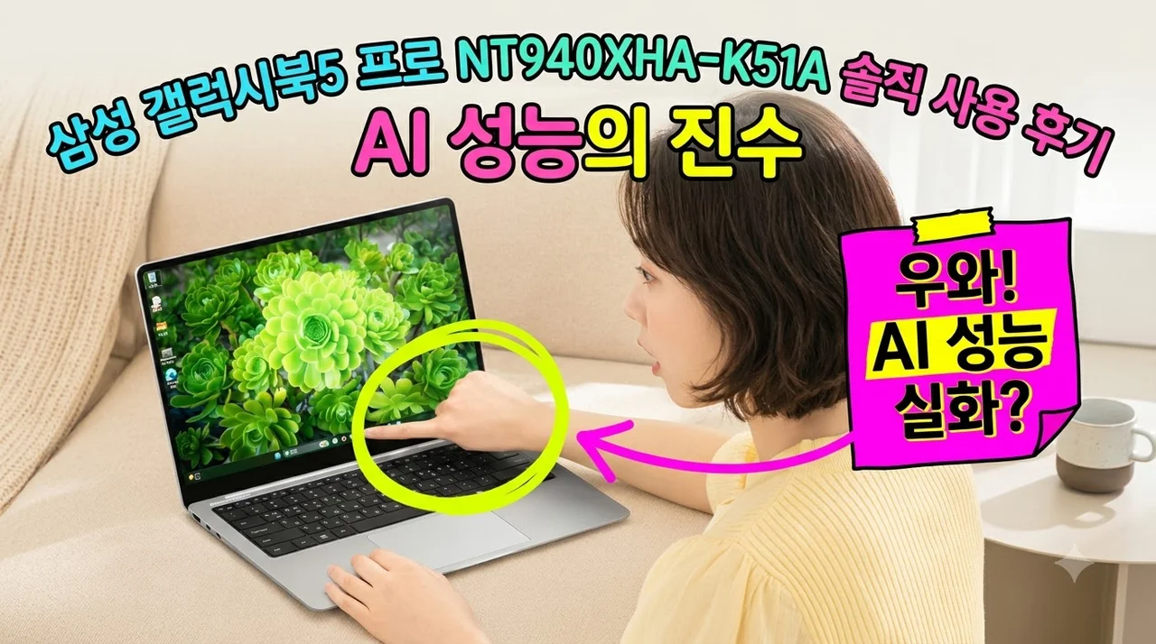삼성 갤럭시북5 프로 NT940XHA-K51A 솔직 사용 후기 AI 성능의 진수