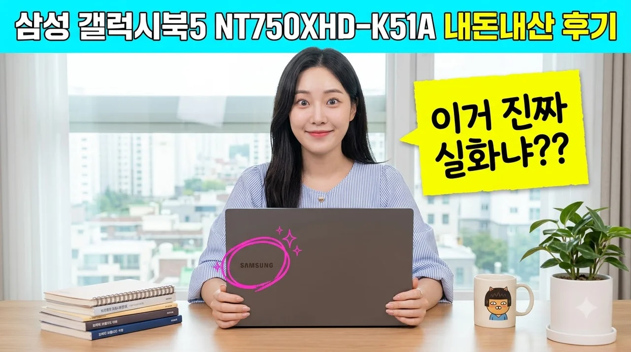 삼성 갤럭시북5 NT750XHD-K51A 사무용 노트북 내돈내산 후기