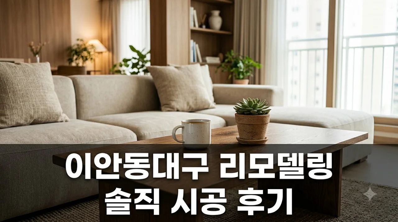 대구 동구 이안동대구 인테리어 리모델링 시공 솔직 후기 및 추천