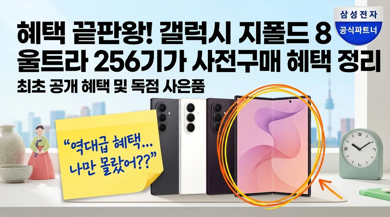 갤럭시 Z폴드8 울트라 256GB 사전구매 혜택 정리