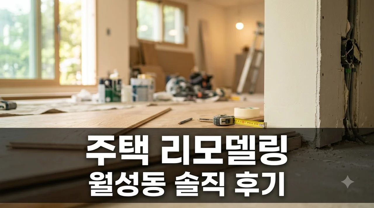 대구 월성동 주택 인테리어 리모델링 시공 솔직 후기 및 비용 절감 노하우