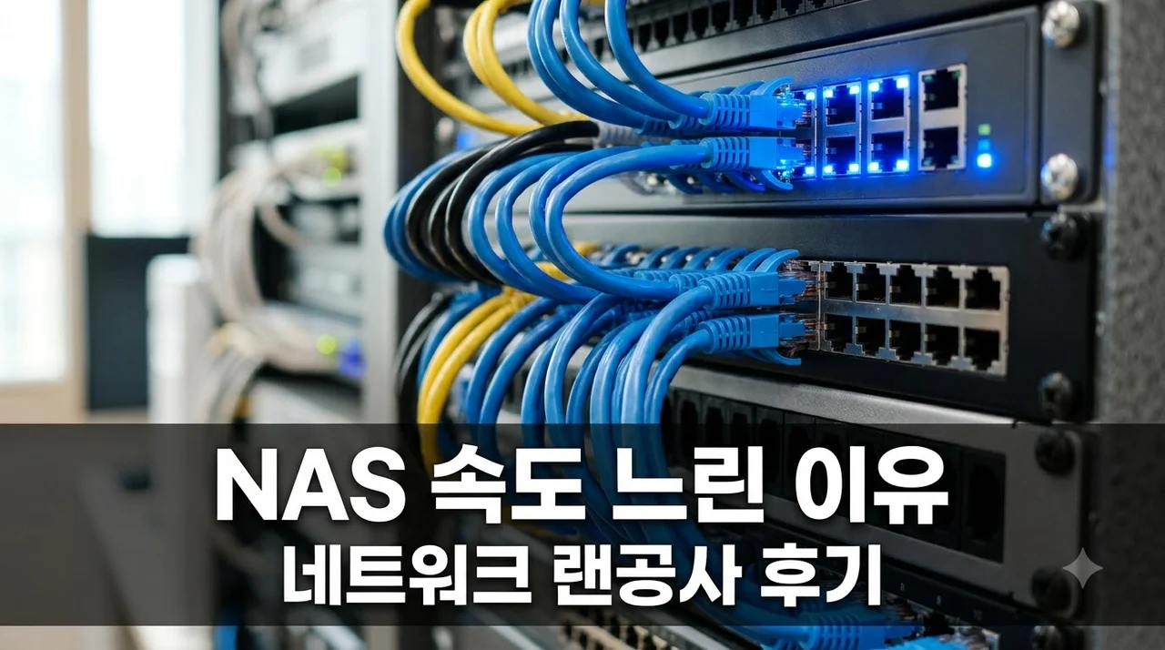 기업용 NAS 설치 후 속도가 느린 이유, 네트워크 시공 후기