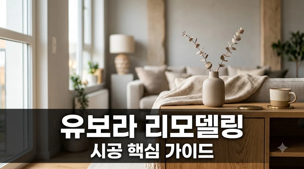 달성군 유가읍 반도 유보라 인테리어 리모델링 시공 완벽 가이드