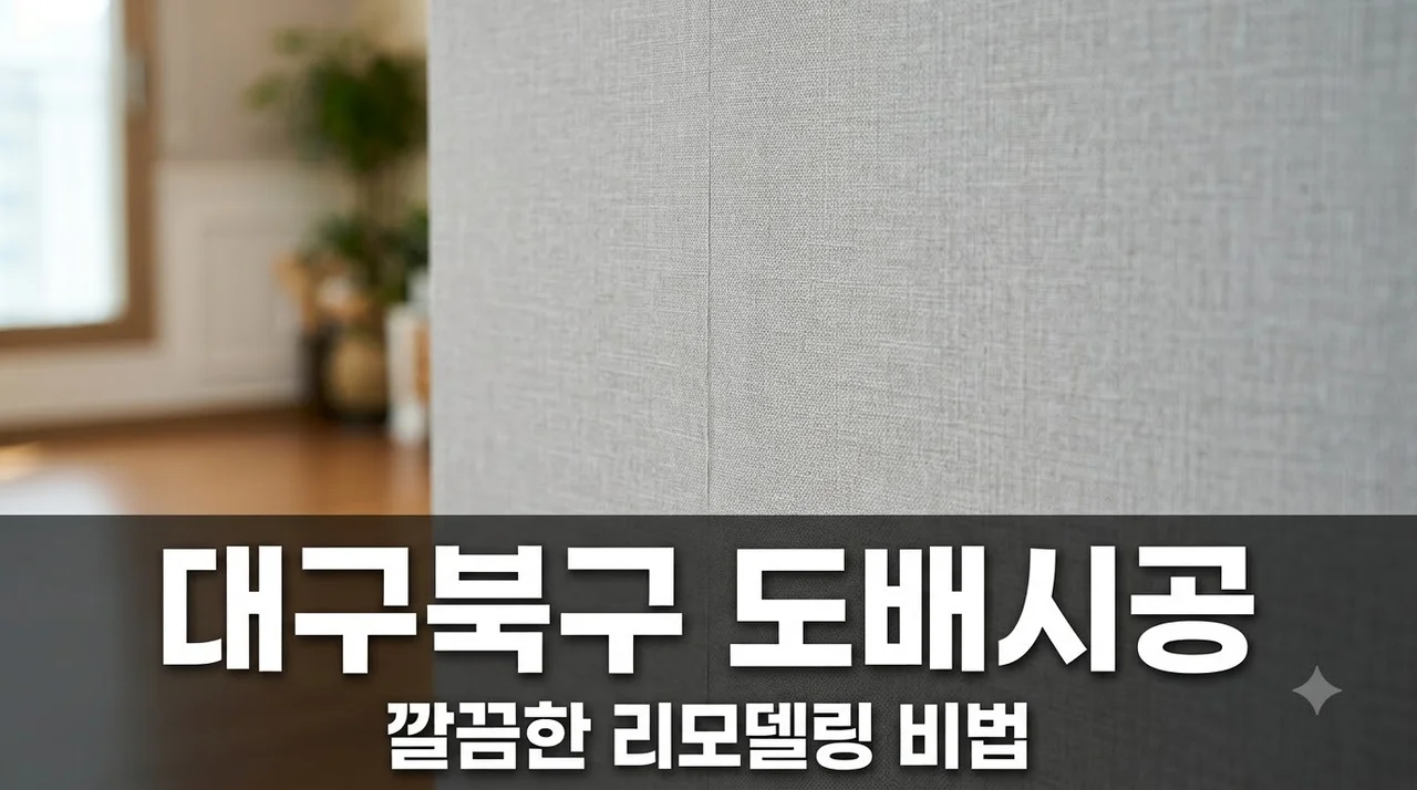 대구 북구 대구체육관로9길 인테리어 리모델링 도배 시공 비용과 팁