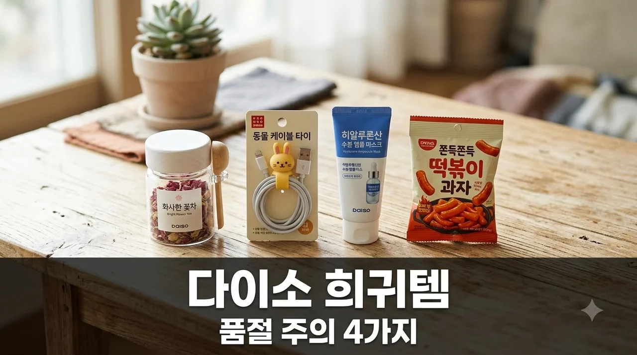 다이소 희귀 레어템 4가지, 지금 안 사면 품절 대란 아이템