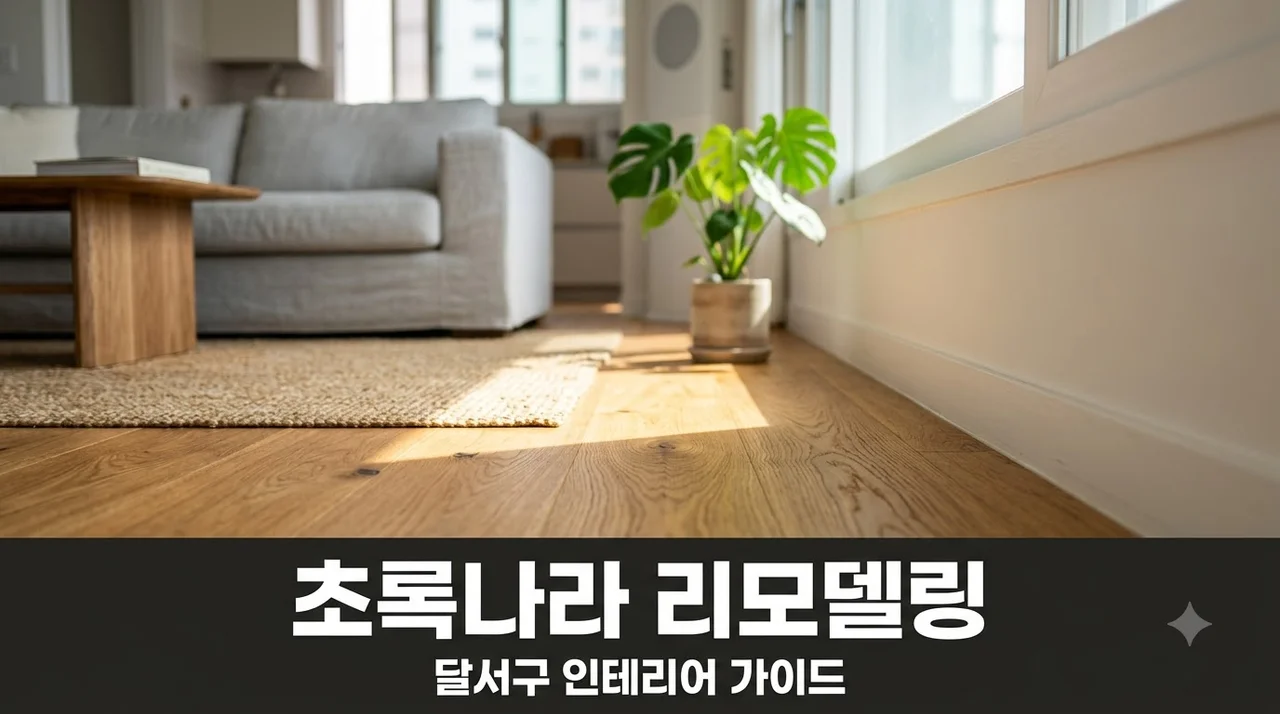 달서구 장기동 초록나라 인테리어 리모델링 시공 및 업체 추천 가이드