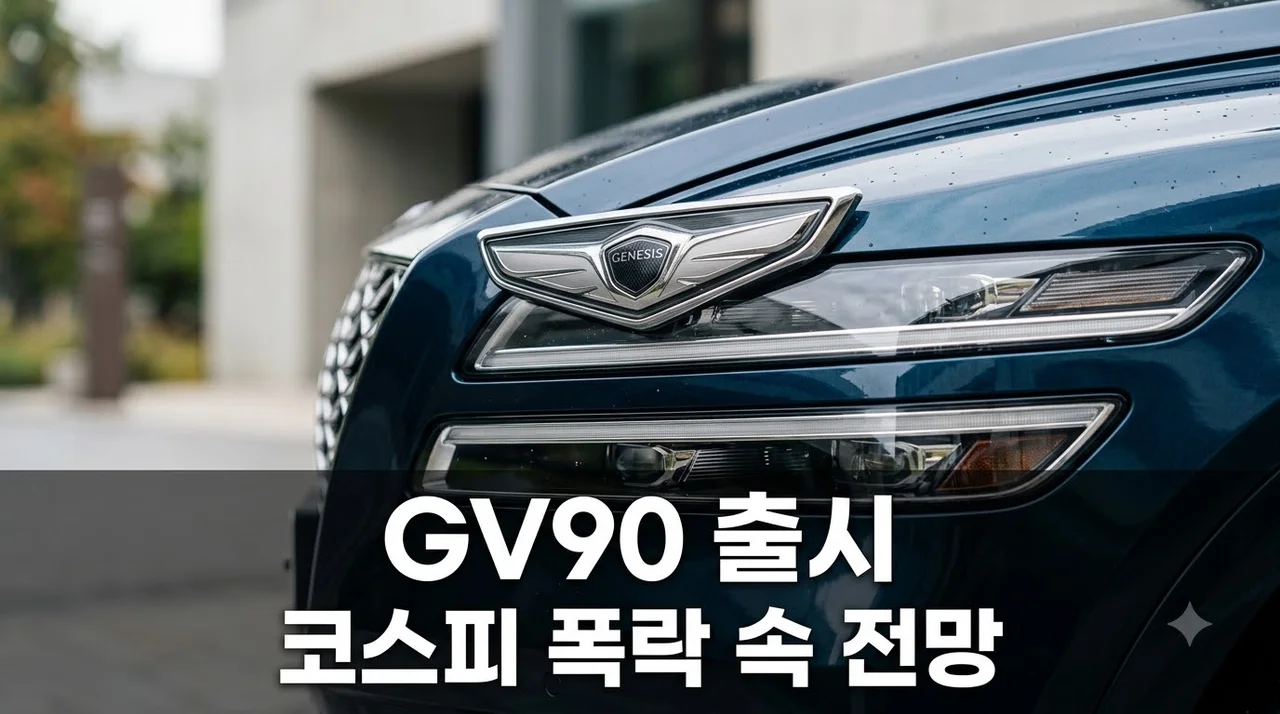 제네시스 GV90 출시, 코스피 폭락 속 흥행 성공할까?