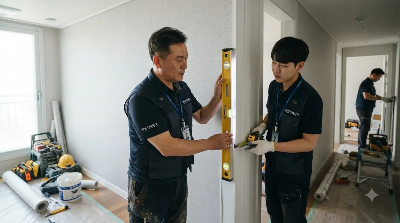 신뢰할 수 있는 도배 전문업체 (주)더젠 시공팀 추천