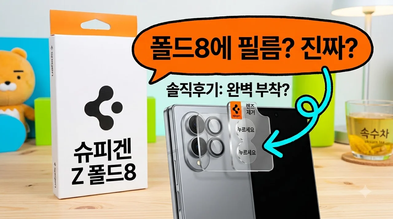 슈피겐 갤럭시Z 폴드8 카메라 렌즈 강화유리 필름 솔직후기