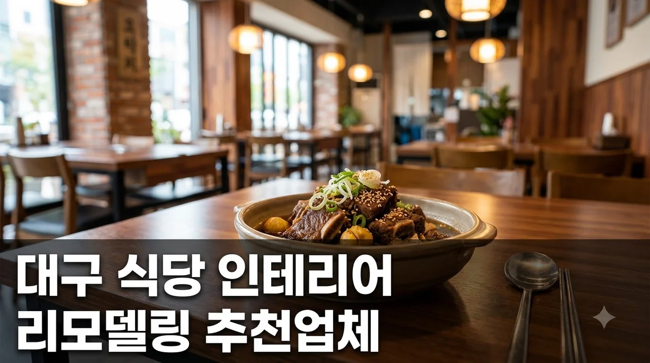 대구 식당 인테리어 리모델링 추천업체 및 견적 절감 팁
