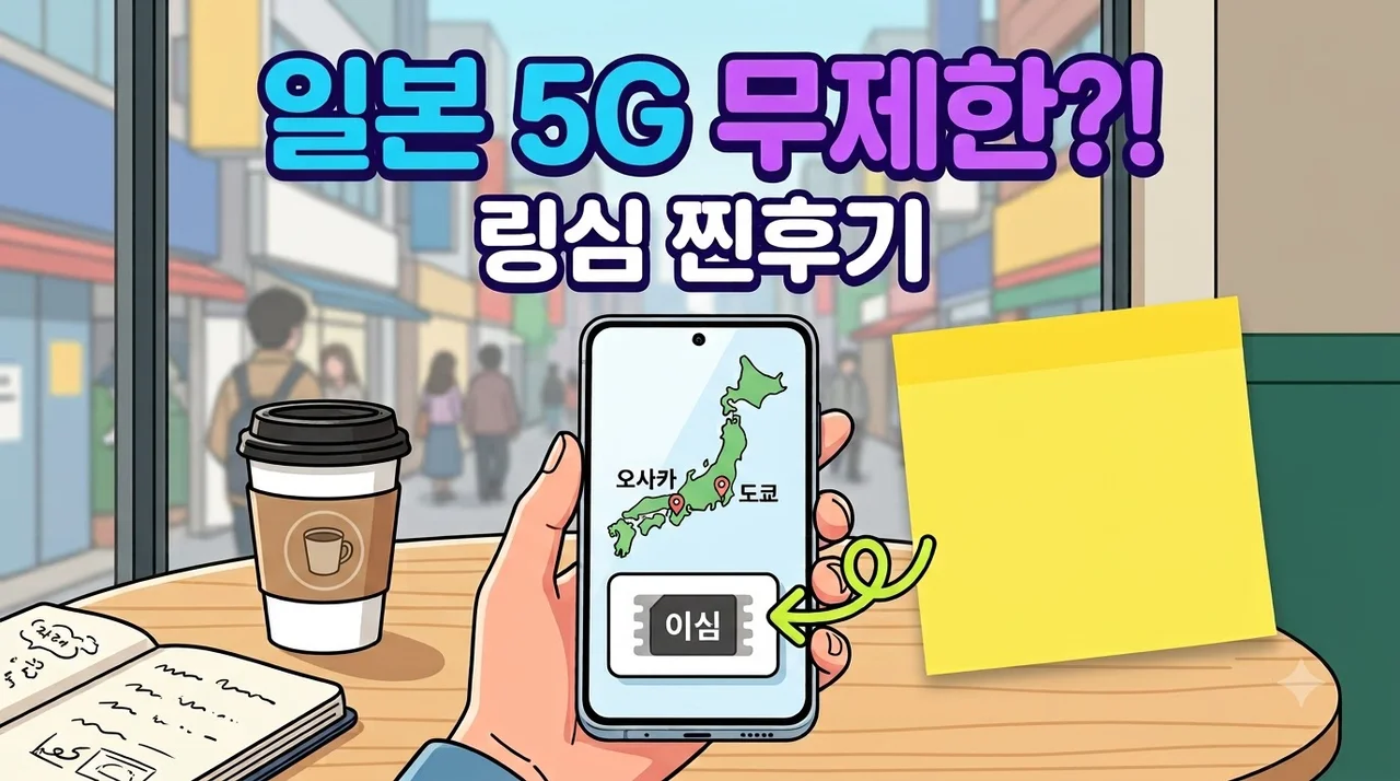 일본 이심 eSIM 링심 오사카 도쿄 무제한 5G 내돈내산 찐후기