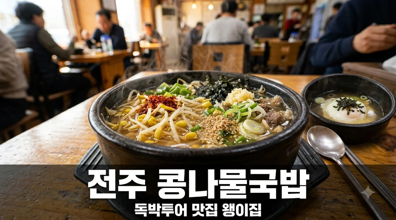 독박투어 전주 콩나물국밥 어디? 왱이집 위치 영업시간 주차 꿀팁