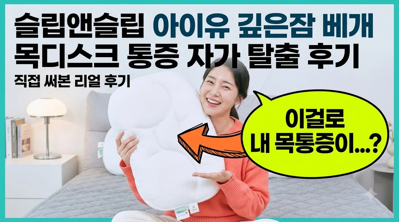 슬립앤슬립 아이유 깊은잠 베개 목디스크 통증 자가 탈출 후기