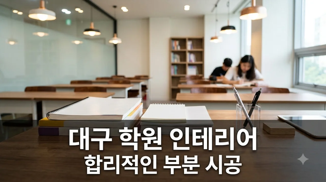 대구 학원 부분 인테리어 비용 절감 노하우와 합리적인 공간 시공 팁