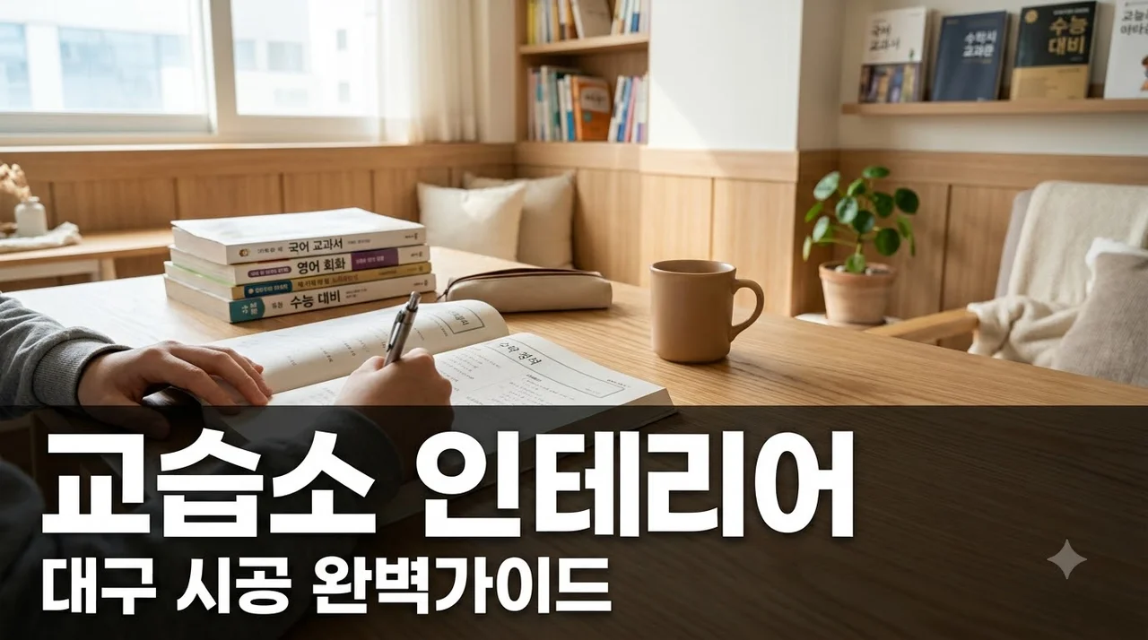 대구 교습소 인테리어 시공 도배·타일·간판까지 분위기 완성법