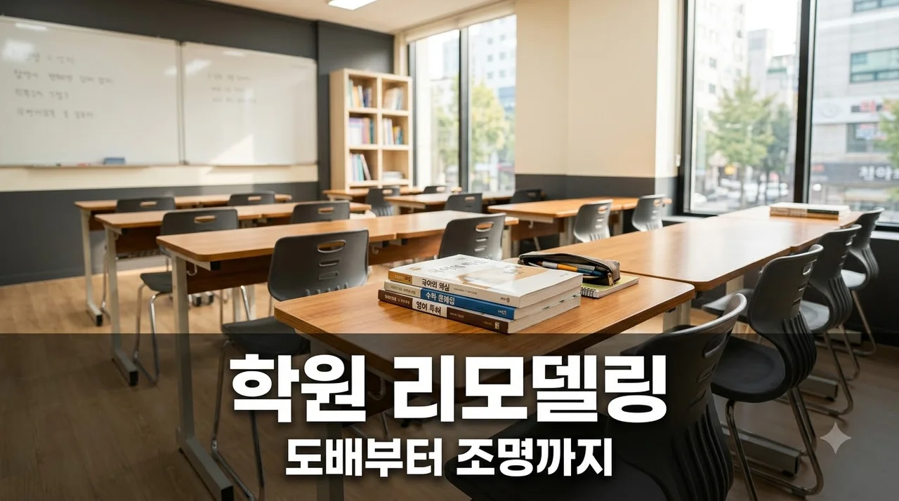 대구 학원 리모델링 잘하는 곳, 도배부터 조명까지 꼼꼼한 시공 가이드