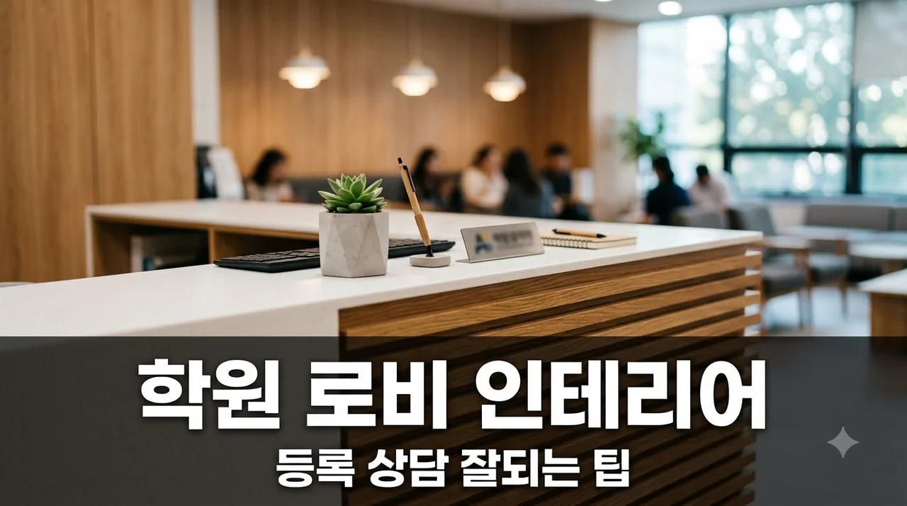 대구 학원 로비 인테리어, 등록 상담이 잘되는 분위기 만들기 전략
