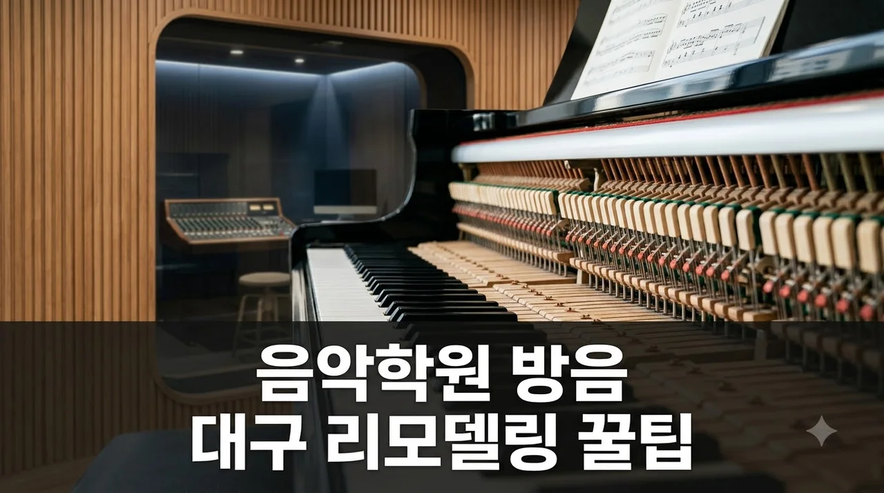 대구 음악학원 인테리어 리모델링 방음과 분위기를 함께 잡는 완벽 시공 법