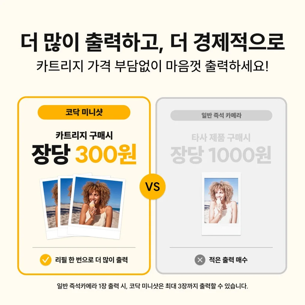 코닥 포토프린터 필름카메라 미니샷 3 레트로 + 카트리지 38매 번들 C300R 상세 이미지 1