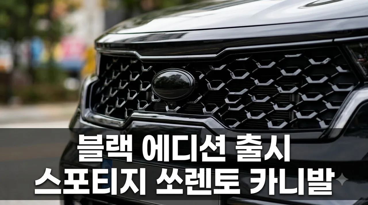 기아 스포티지·쏘렌토·카니발 블랙 에디션 출시 디자인 가격 총정리