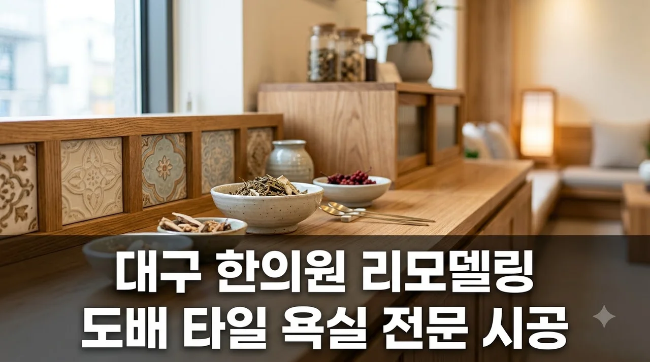 대구 한의원 도배·타일·욕실 리모델링 전문업체 추천 및 시공 노하우