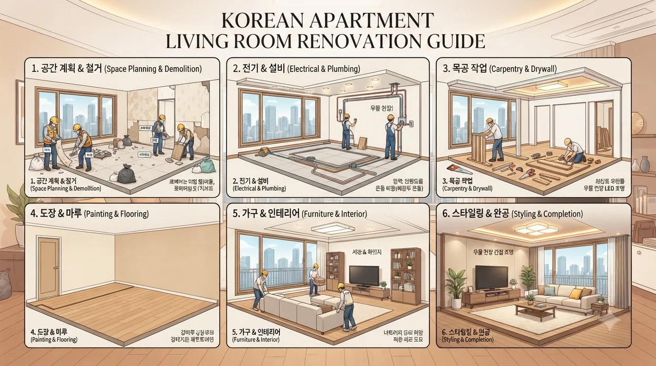 완벽한 방송 시청을 위한 거실 공간 리모델링 가이드