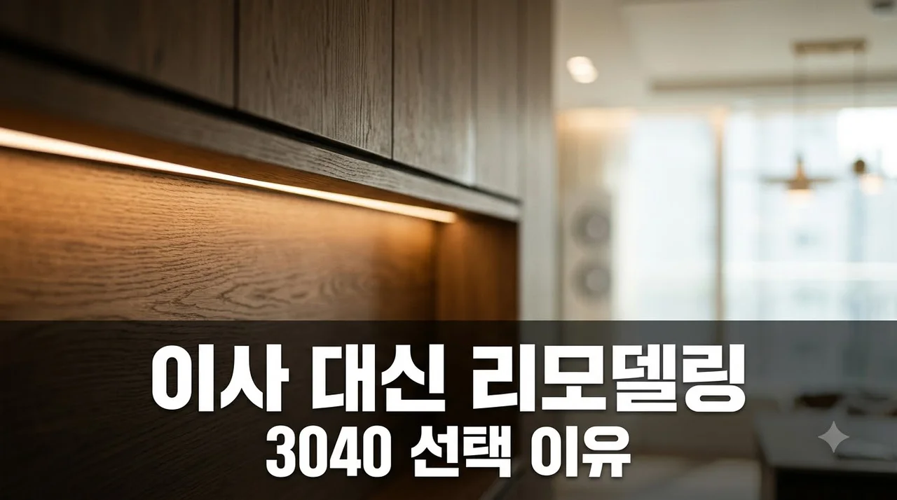 이사 가려다 억 소리 경악.. 3040이 이사 대신 인테리어 선택한 뜻밖의 이유
