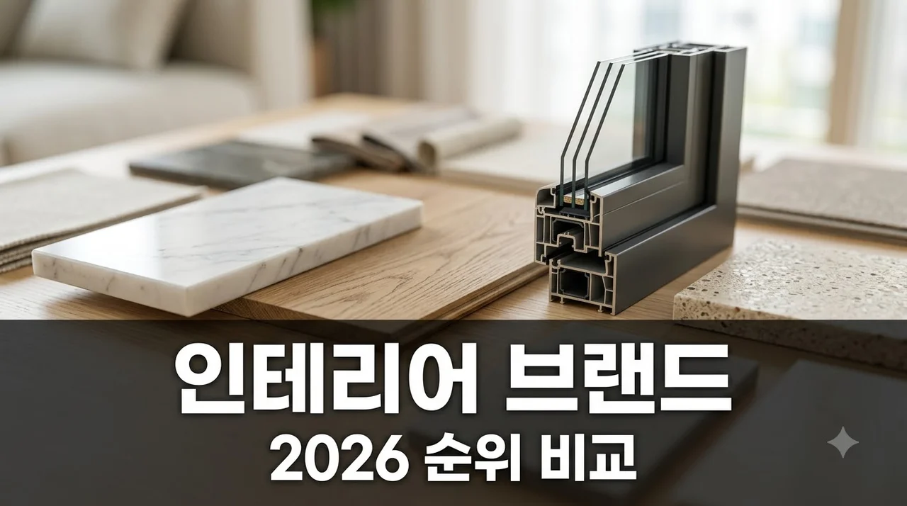 2026년 8월 인테리어 브랜드 순위! KCC·한샘·LX하우시스 뜻밖의 1위는..