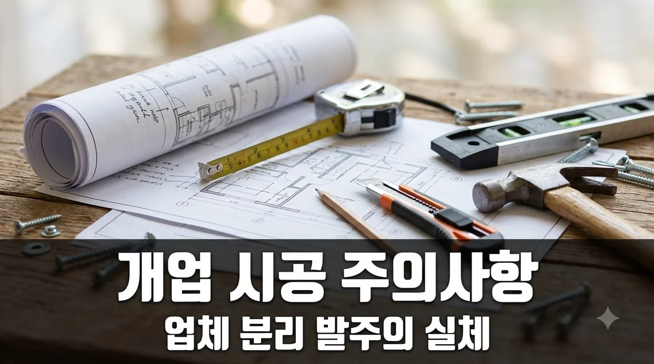 개업할 때 여러 업체를 따로 부르면 생기는 문제.. 결국 300만원 더 들었던 이유