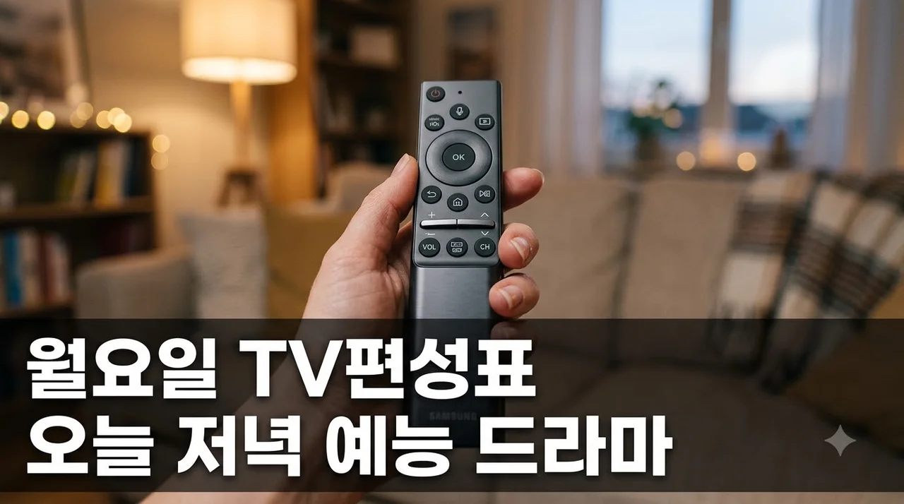 월요일 방송 오늘 예능 뭐 보지? 뜻밖의 TV편성표 대결..