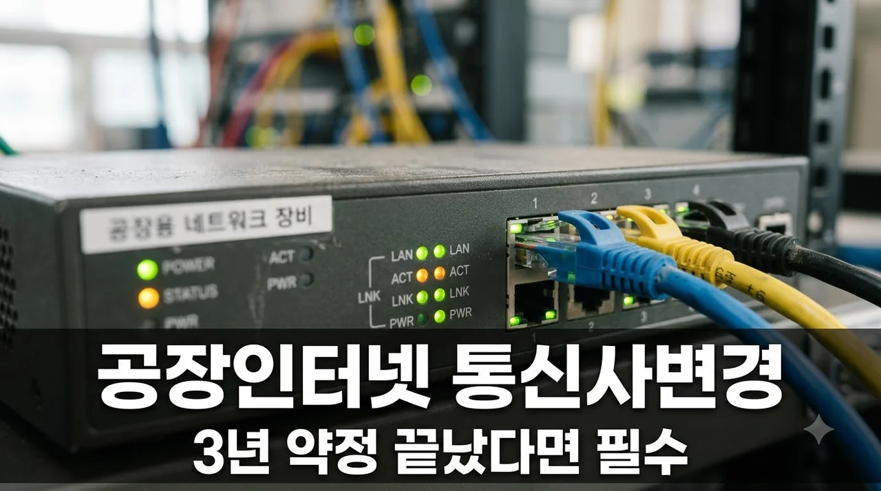 공장 인터넷 3년 지났는데 그냥 쓰시나요? 통신사 변경으로 현금 지원에 월 요금까지 줄인 이유..
