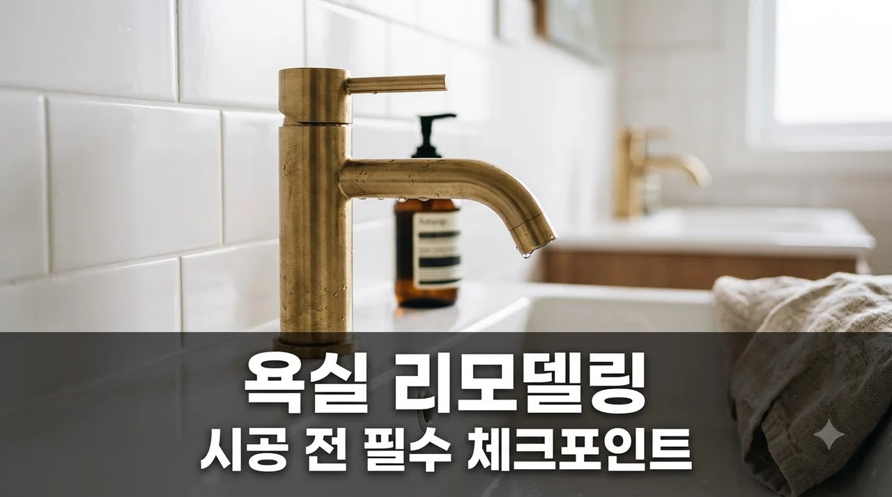 욕실시공 전 확인해야 할 화장실 리모델링 핵심 포인트 5가지