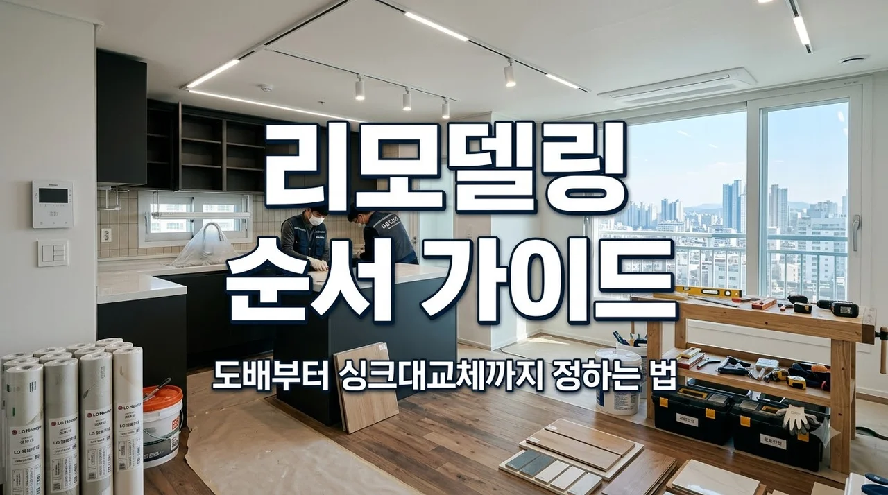 리모델링 순서 정하기! 도배부터 싱크대교체까지 완벽 공정 가이드