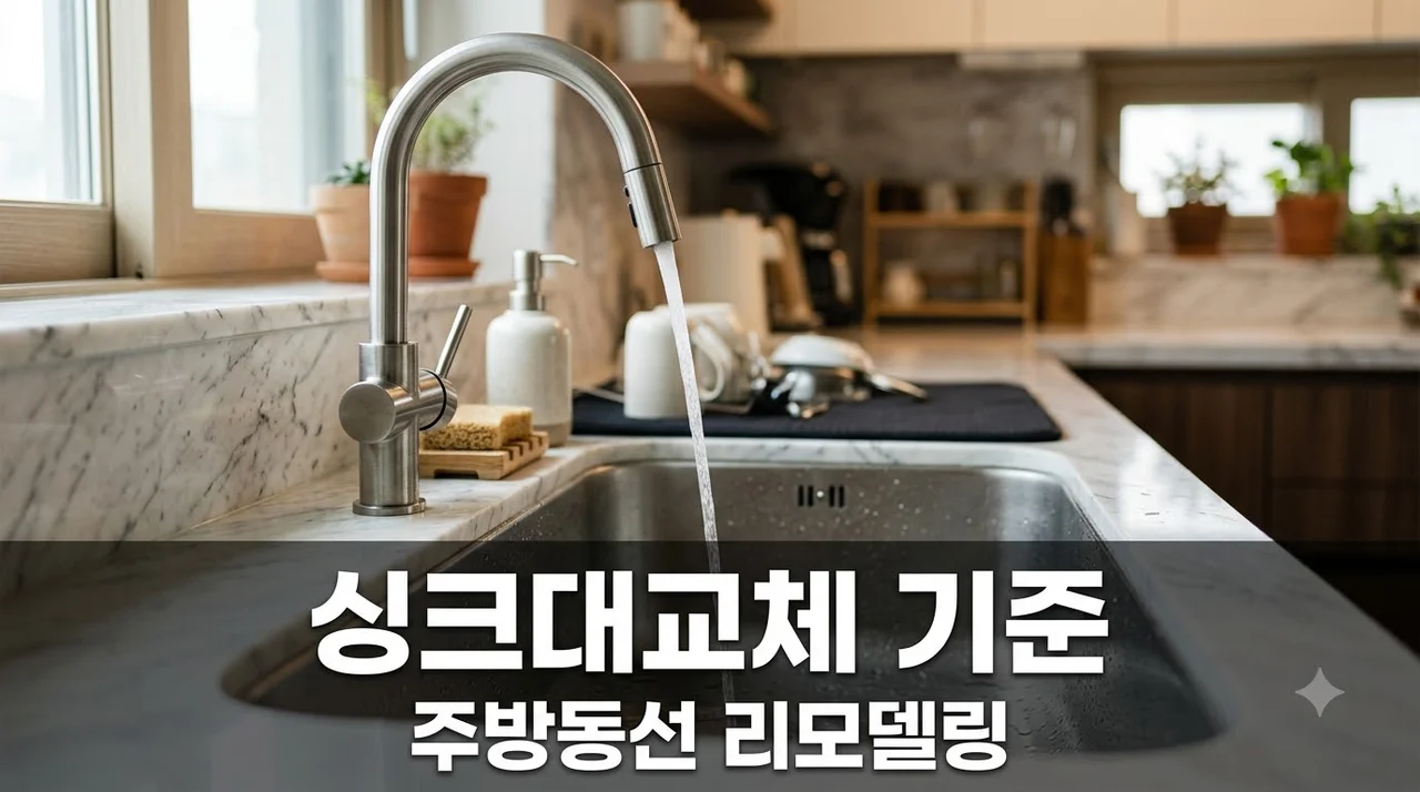 싱크대교체 전 꼭 확인해야 할 주방 동선과 리모델링 기준