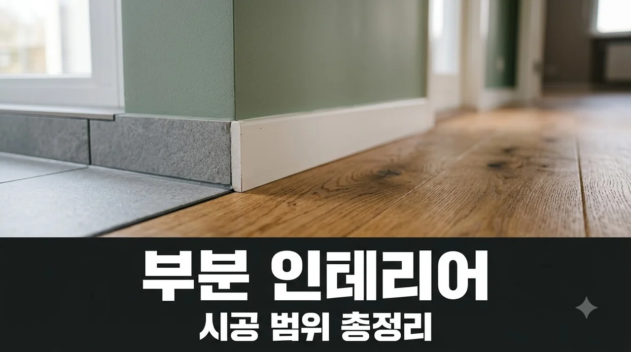 도배부터 욕실까지, 부분 인테리어 범위와 시공 노하우 총정리