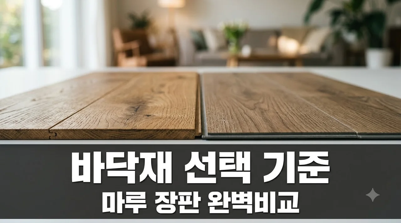 마루·장판 시공 전 알아야 할 바닥재 선택 기준 및 비교 가이드