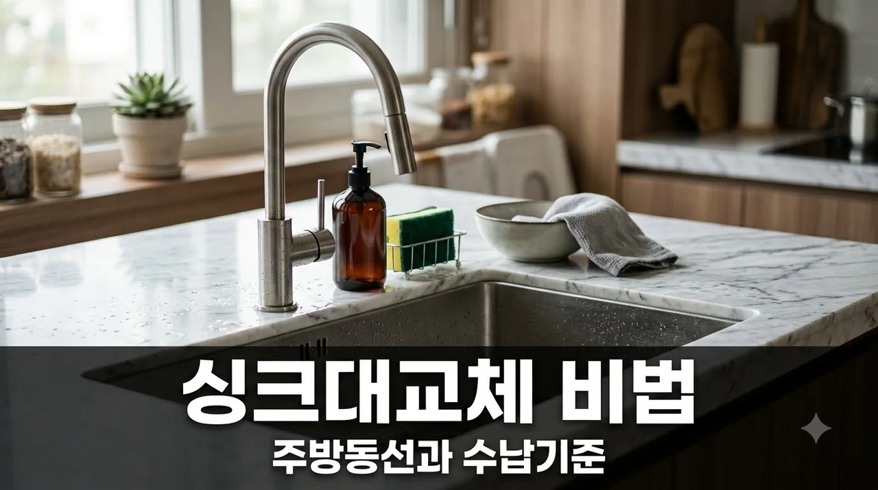 싱크대교체 전 꼭 알아야 할 주방 동선과 수납 기준 총정리