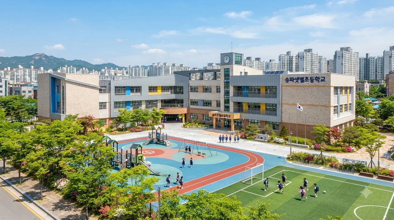 유치원부터 중학교까지 도보권 원스톱 교육 환경