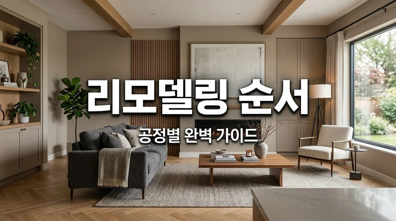 아파트 리모델링 순서 총정리! 도배부터 욕실·주방 시공 가이드