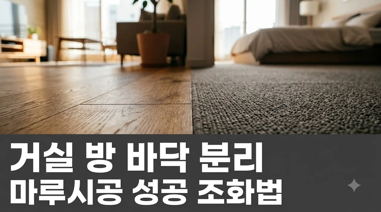 마루시공 거실 마루와 방 바닥 분리 시공 장단점 및 성공 팁