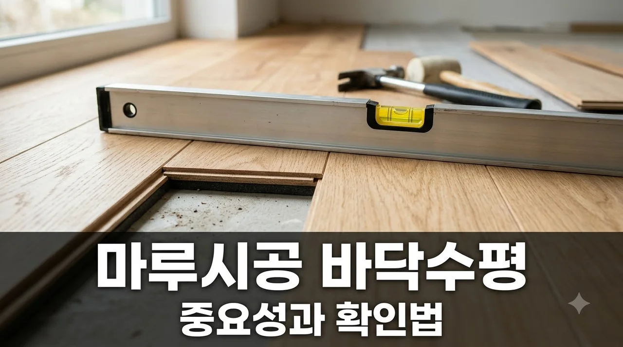 마루시공 전 바닥 수평이 중요한 이유와 셀프 확인 방법
