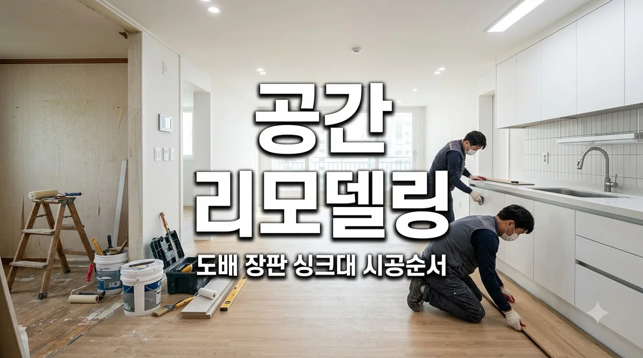 오래된 공간 리모델링, 도배·장판·싱크대 중 어디부터 바꿀까? 실패 없는 시공 순서 총정리