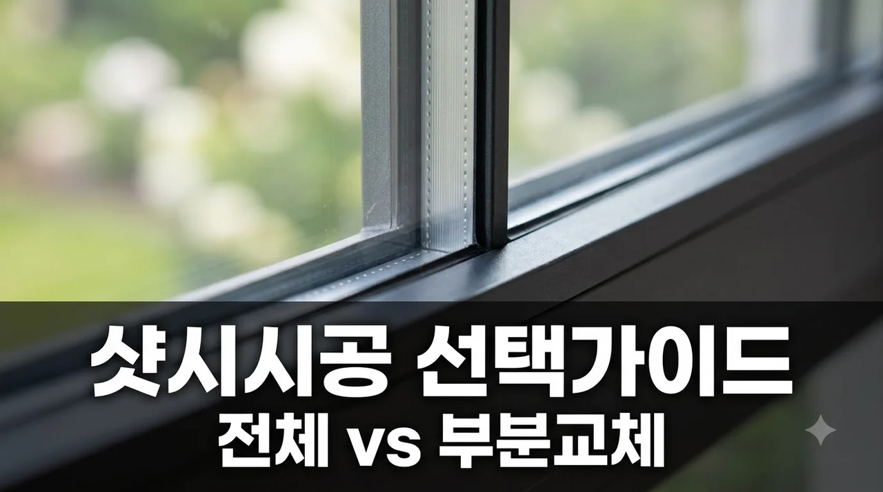 샷시시공 오래된 아파트 전체 교체 vs 부분 교체 비용과 선택 기준